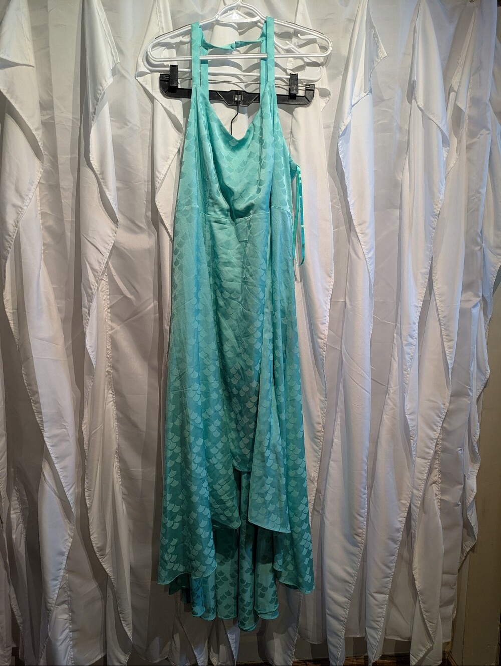 D3 Disney Princess Ariel Mermaid High-Low Dress Mint Aqua Plus Size 18